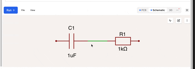 Show schematic ports option in the View menu